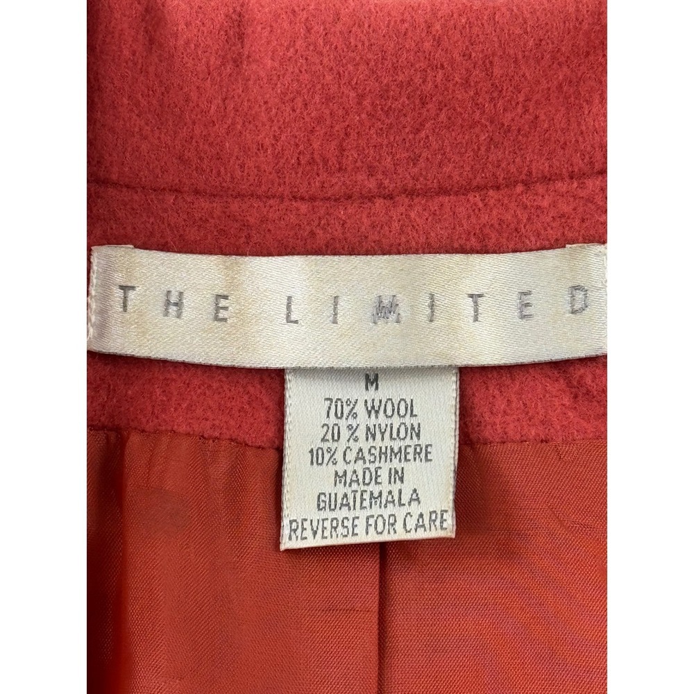 The Limited Wool Cashmere Blend Blazer Jacket Coral Pink Vintage Oversized Sz M - Picture 6 of 9